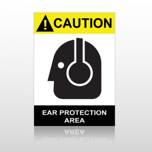 ANSI Caution Ear Protection Area