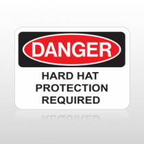 OSHA Danger Hard Hat Protection Required