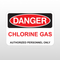 OSHA Danger Chlorine Gas Authorized Personnel Only