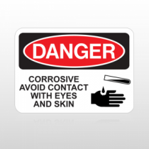 OSHA Danger Corrosive Avoid Contact with Eyes And Skin
