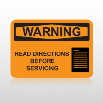 OSHA Warning Read Directions Before Servicing