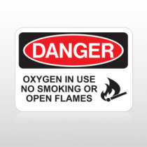 OSHA Danger Oxygen In Use No Smoking or Open Flames