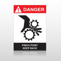 ANSI Danger Pinch Point Keep Back