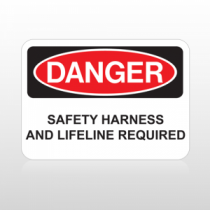 OSHA Danger Saftey Harness And Lifeline Required