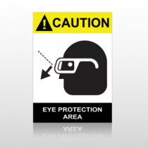 ANSI Caution Eye Protection Area