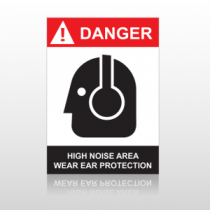 ANSI Danger High Voltage Area Wear Ear Protection