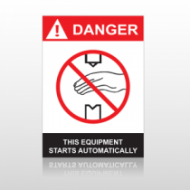 ANSI Danger This Equipment Starts Automatically