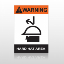 ANSI Warning Hard Hat Area
