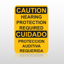 OSHA Caution Hearing Protection Required Cuidado Proteccion Auditiva Requerida