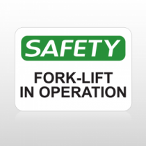 OSHA Safety Fork-Lift In Operation