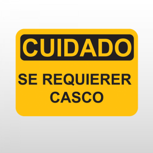 OSHA Cuidado Se Requierer Casco