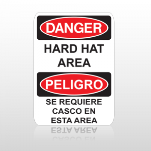 OSHA Danger Hard Hat Area Peligro Se Requiere Casco En Esta Area