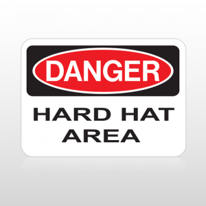 OSHA Danger Hard Hat Area