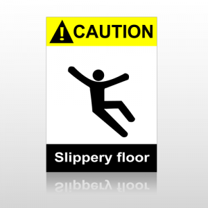 ANSI Caution Slippery Floor