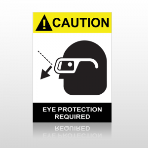 ANSI Caution Eye Protection Required